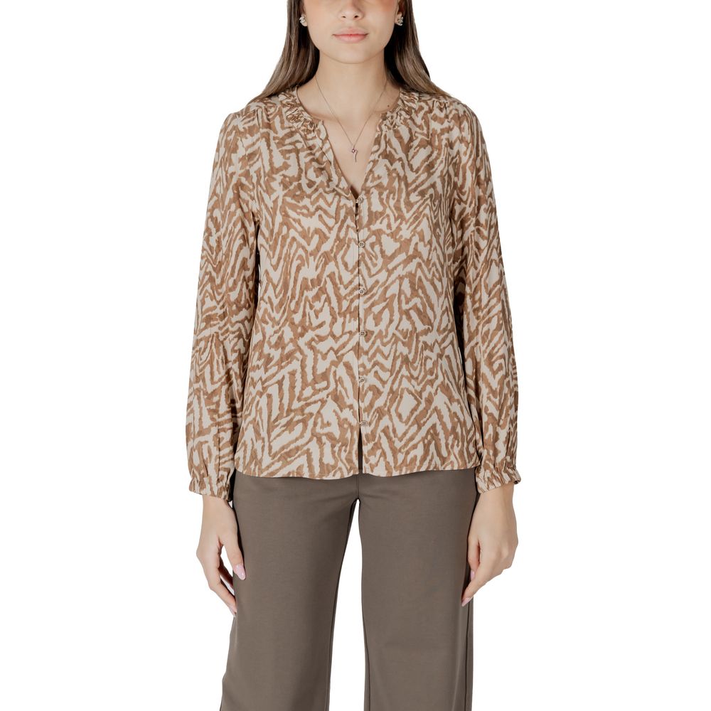 Street One Beige Viscose Blouse LUNESCAPE