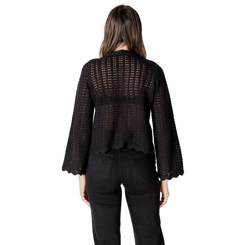 Only Black Cotton Cardigan LUNESCAPE