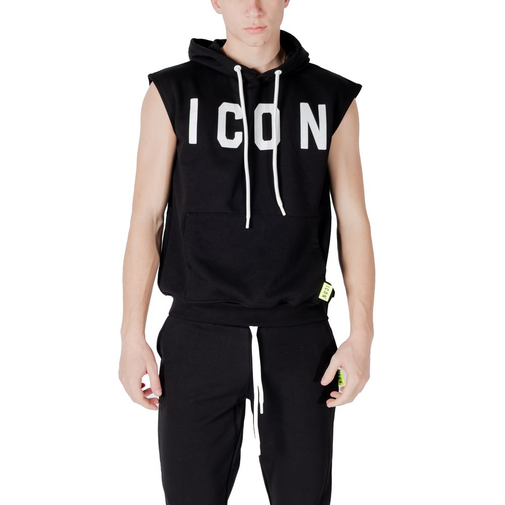 Icon Black Cotton Hoody LUNESCAPE