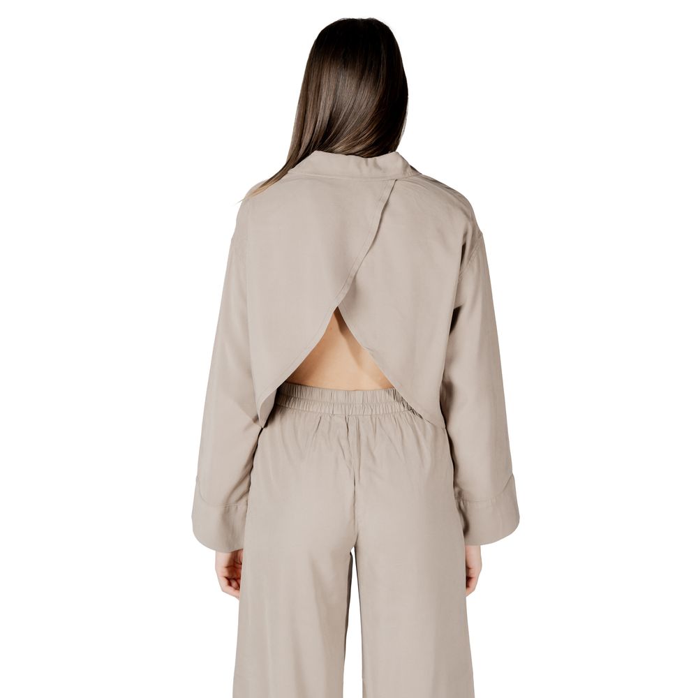 Only Beige Viscose Blouse LUNESCAPE