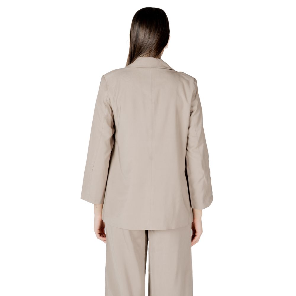 Only Beige Viscose Blazer LUNESCAPE