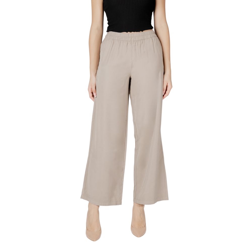 Only Beige Viscose Pant LUNESCAPE