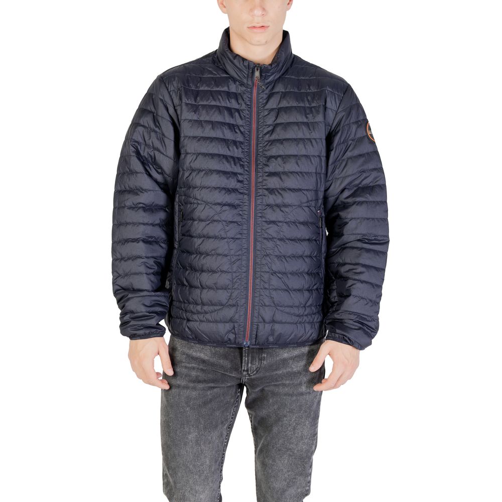 Napapijri Blue Polyamide Jackets & Coat LUNESCAPE