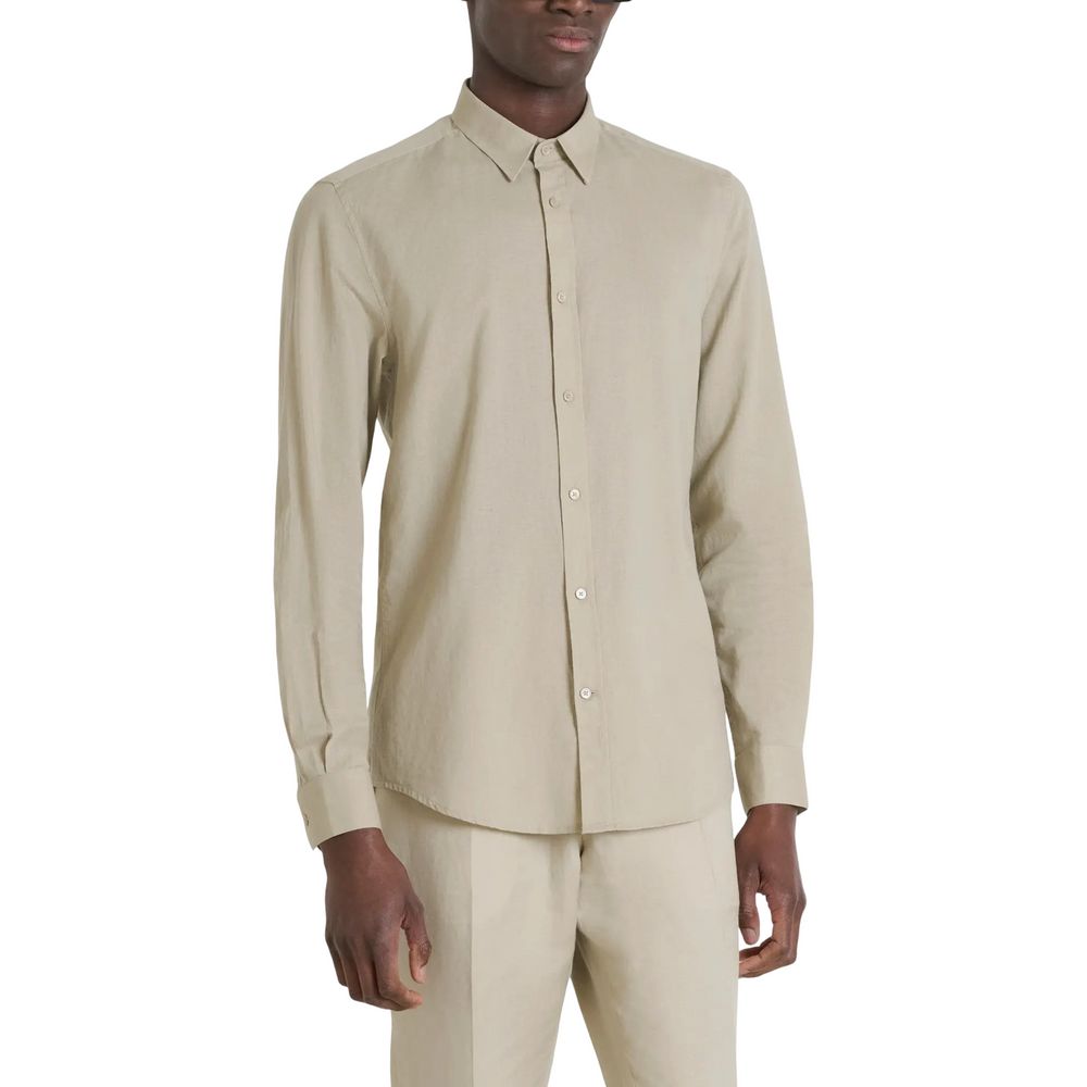 Antony Morato Beige Cotton Shirt LUNESCAPE