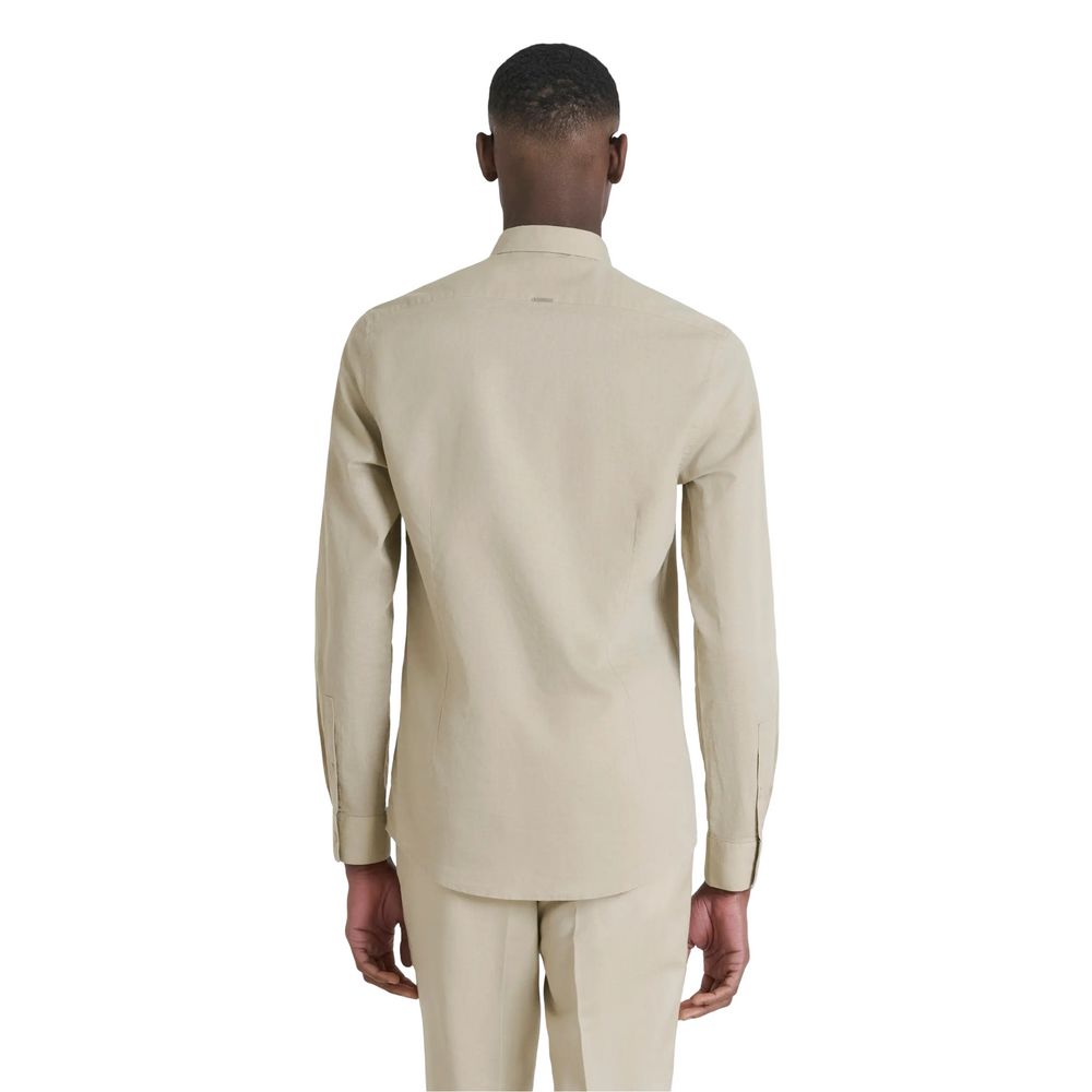 Antony Morato Beige Cotton Shirt LUNESCAPE