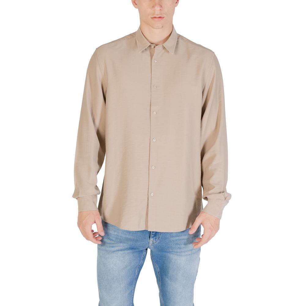 Antony Morato Beige Viscose Shirt LUNESCAPE
