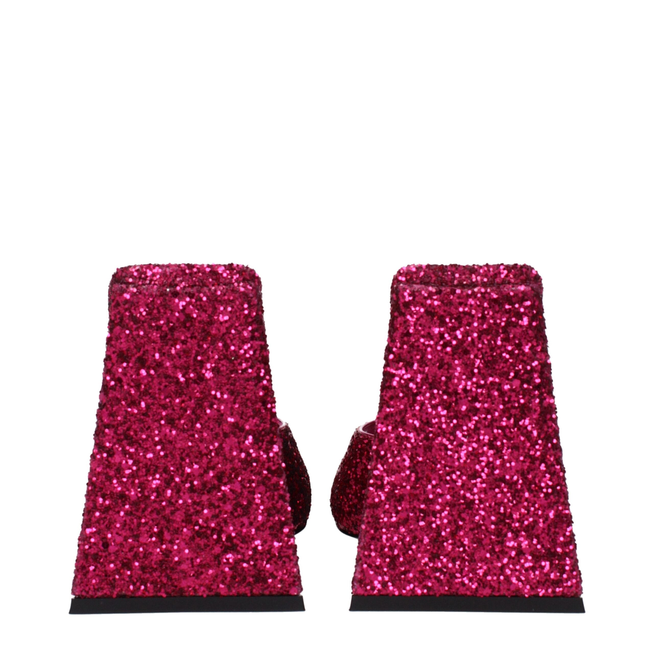 The Attico Pink Plastic Platform Sandals