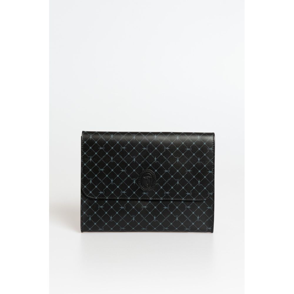 Trussardi Black Polyester Men Clutch LUNESCAPE