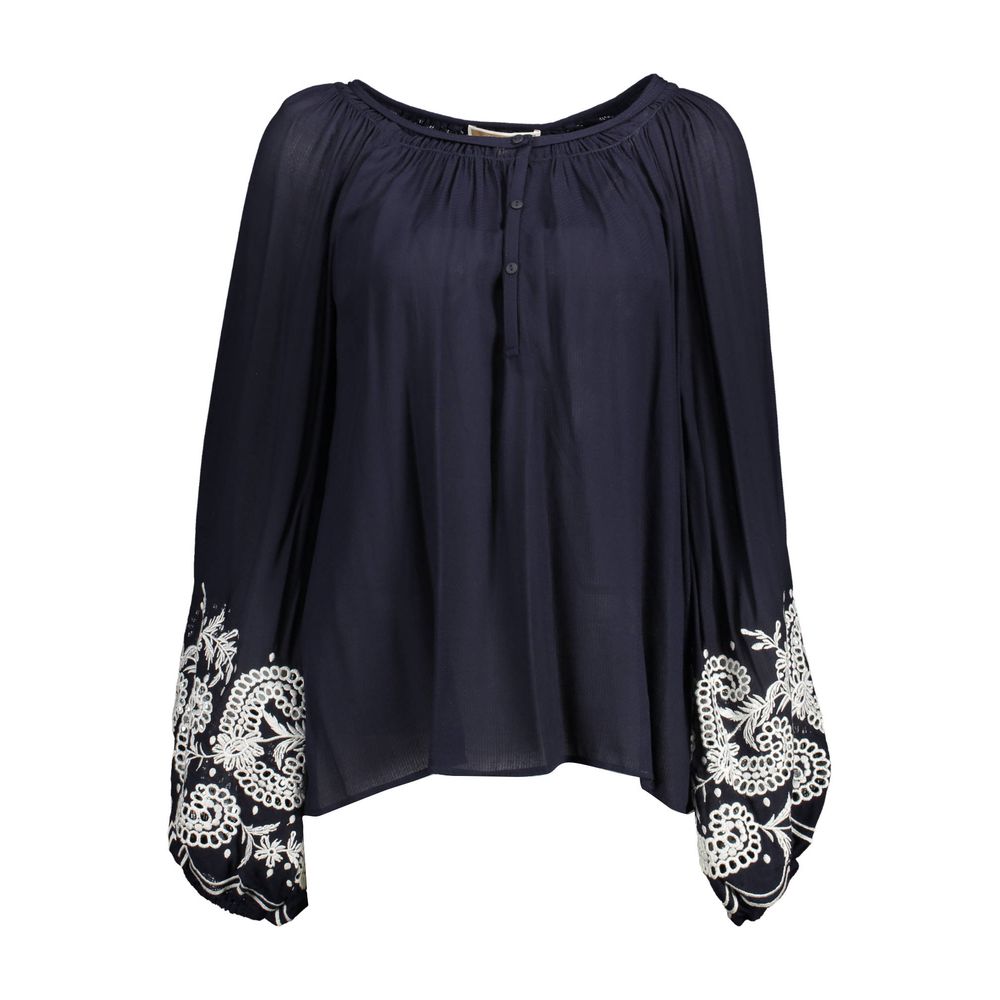 Kocca Blue Viscose Shirt LUNESCAPE