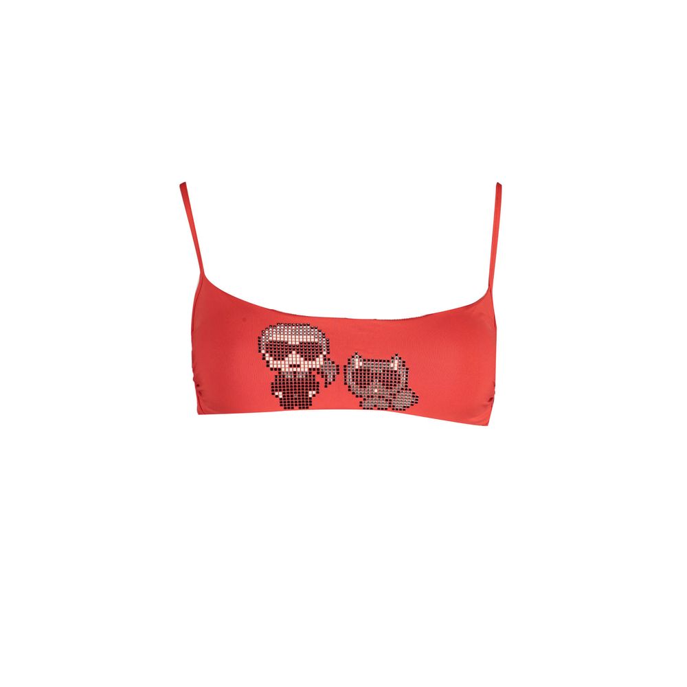 Karl Lagerfeld Red Elastane Swimwear LUNESCAPE