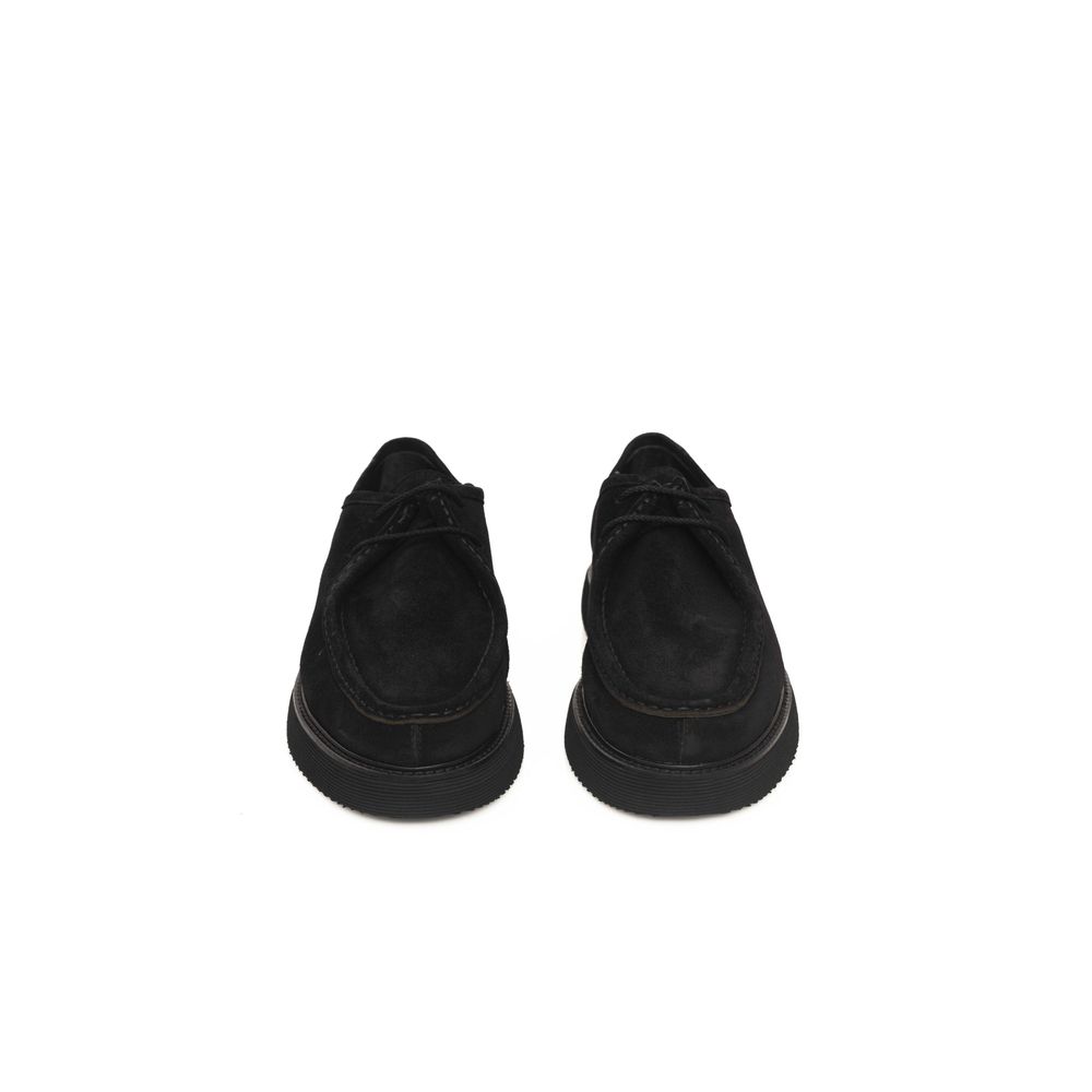 Cerruti 1881 Black Calfskin Men Derby Shoe LUNESCAPE