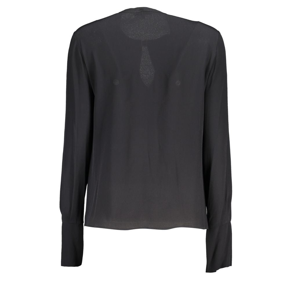 Patrizia Pepe Black Viscose Shirt LUNESCAPE