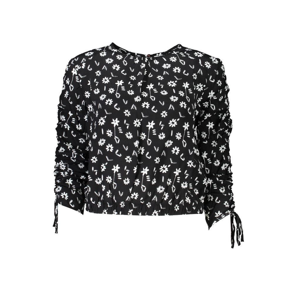 Desigual Black Viscose Shirt LUNESCAPE