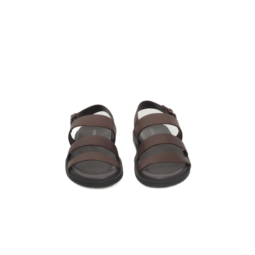 Cerruti 1881 Brown Cowhide Men Sandal LUNESCAPE