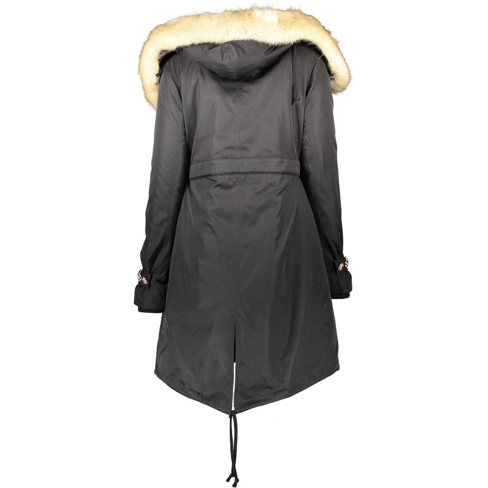 Blugirl Black Polyester Jackets & Coat LUNESCAPE