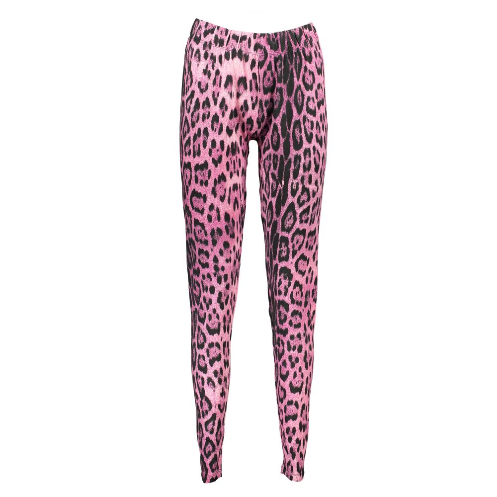 Cavalli Class Pink Cotton Pant LUNESCAPE