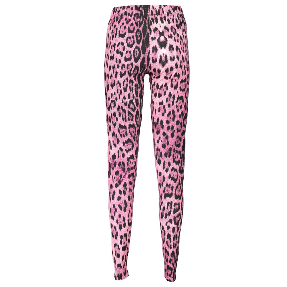 Cavalli Class Pink Cotton Pant LUNESCAPE
