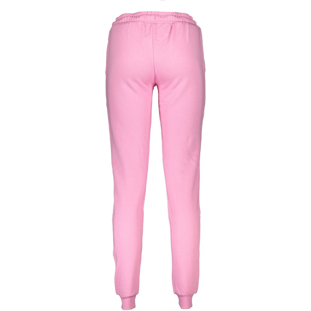 Cavalli Class Pink Cotton Pant LUNESCAPE
