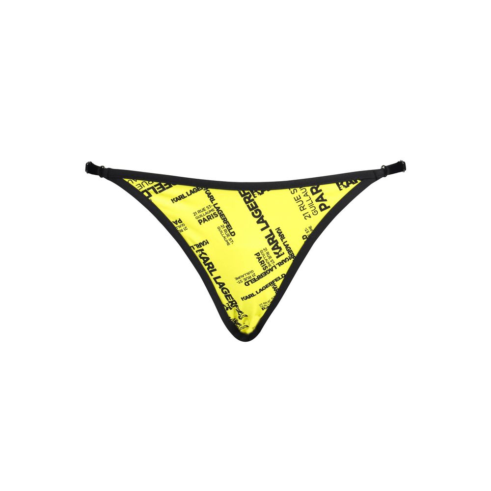 Karl Lagerfeld Yellow Elastane Swimwear LUNESCAPE