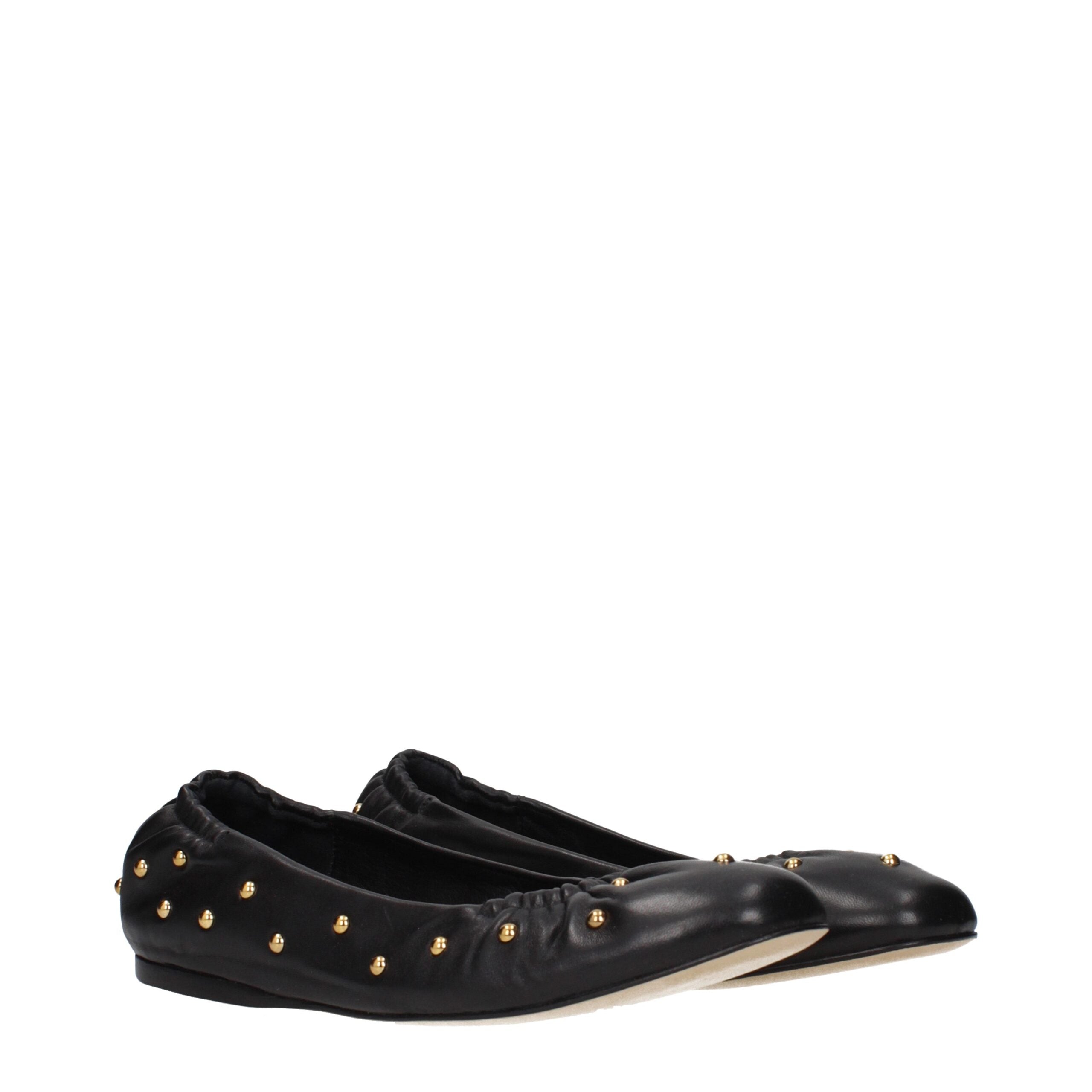 Chloé Black Leather Ballet Flats LUNESCAPE