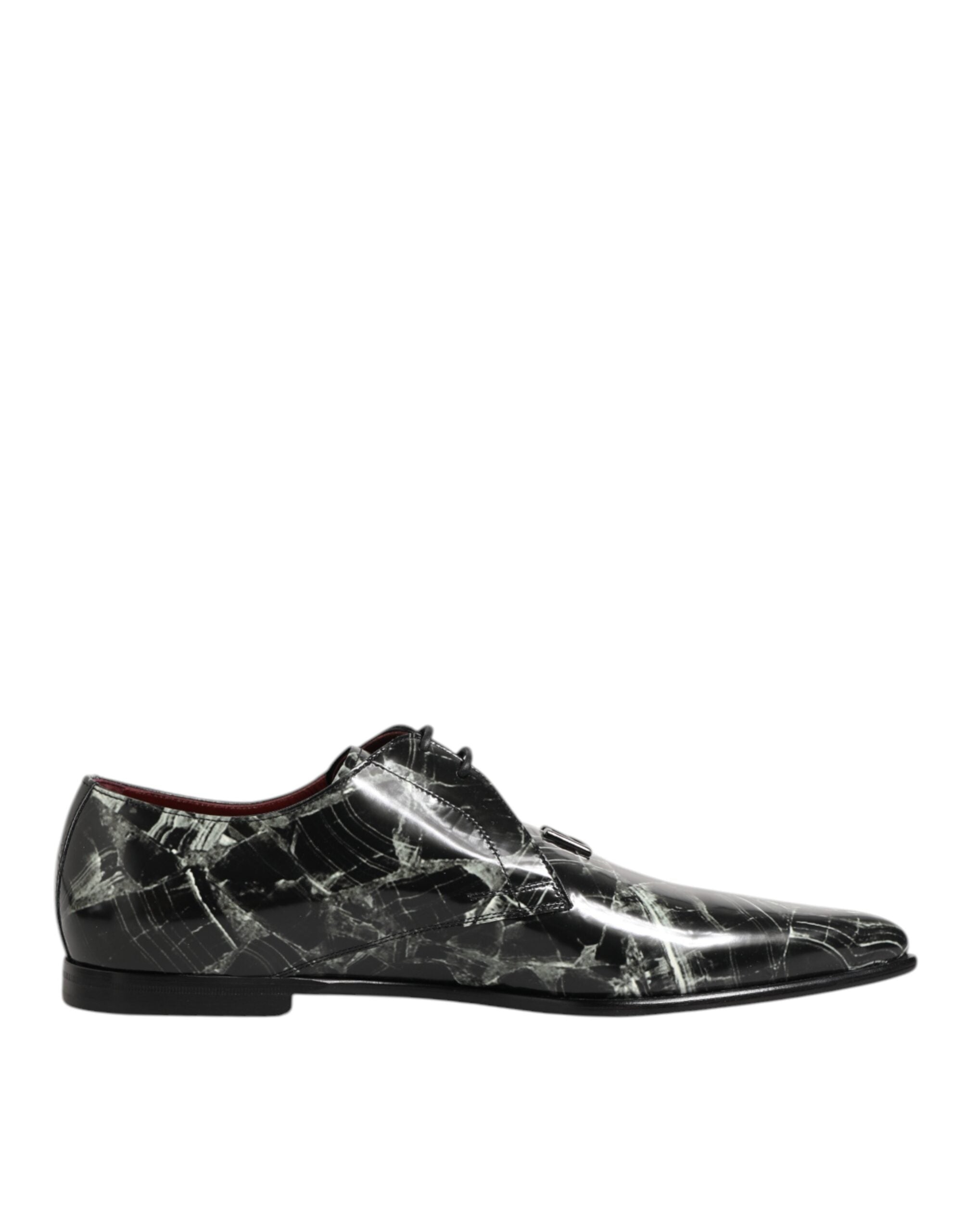 Dolce & Gabbana Marbled Pattern Dress Lace Up Derby Shoes LUNESCAPE