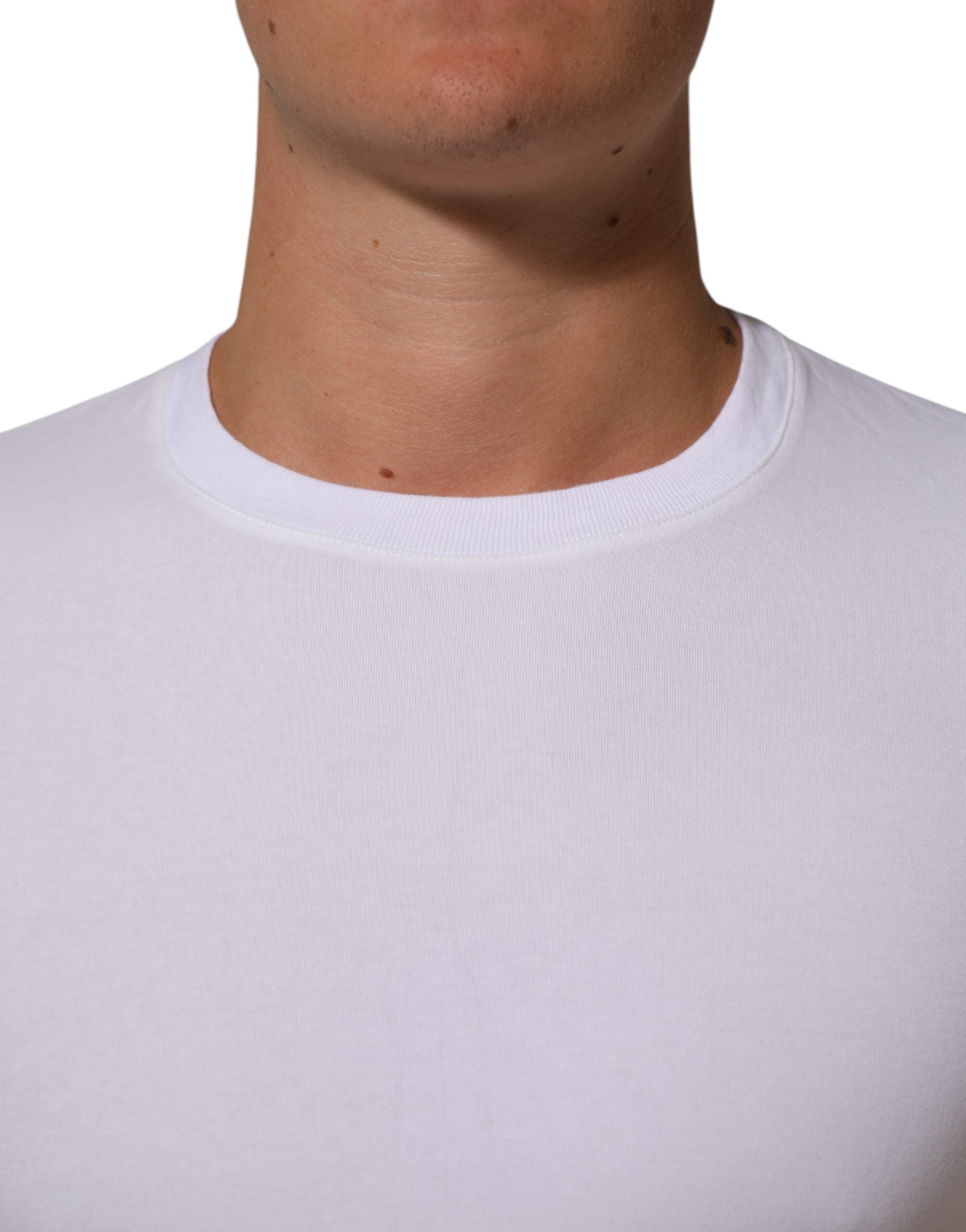 Dolce & Gabbana White Cotton Round Neck Underwear T-shirt LUNESCAPE