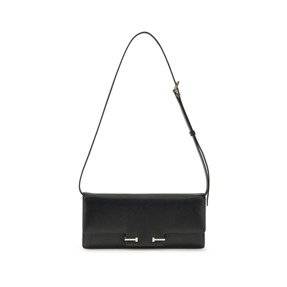 Tom Ford Black Calf Leather Bos Taurus Shoulder Bag LUNESCAPE