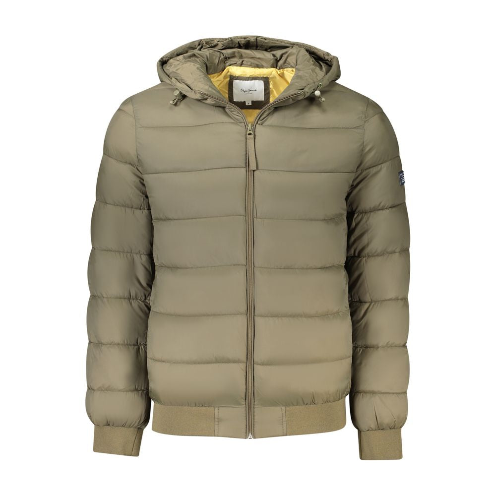 Pepe Jeans Brown Polyamide Jackets & Coat LUNESCAPE