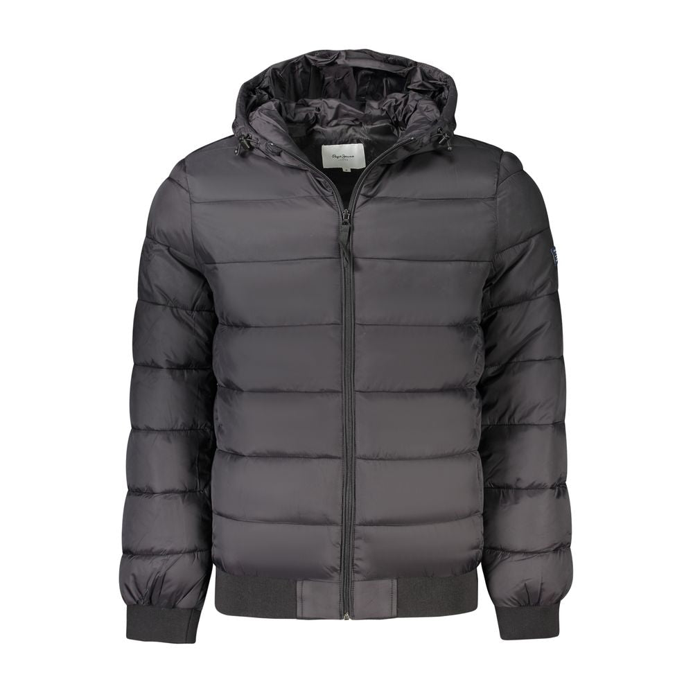 Pepe Jeans Black Polyamide Jackets & Coat LUNESCAPE