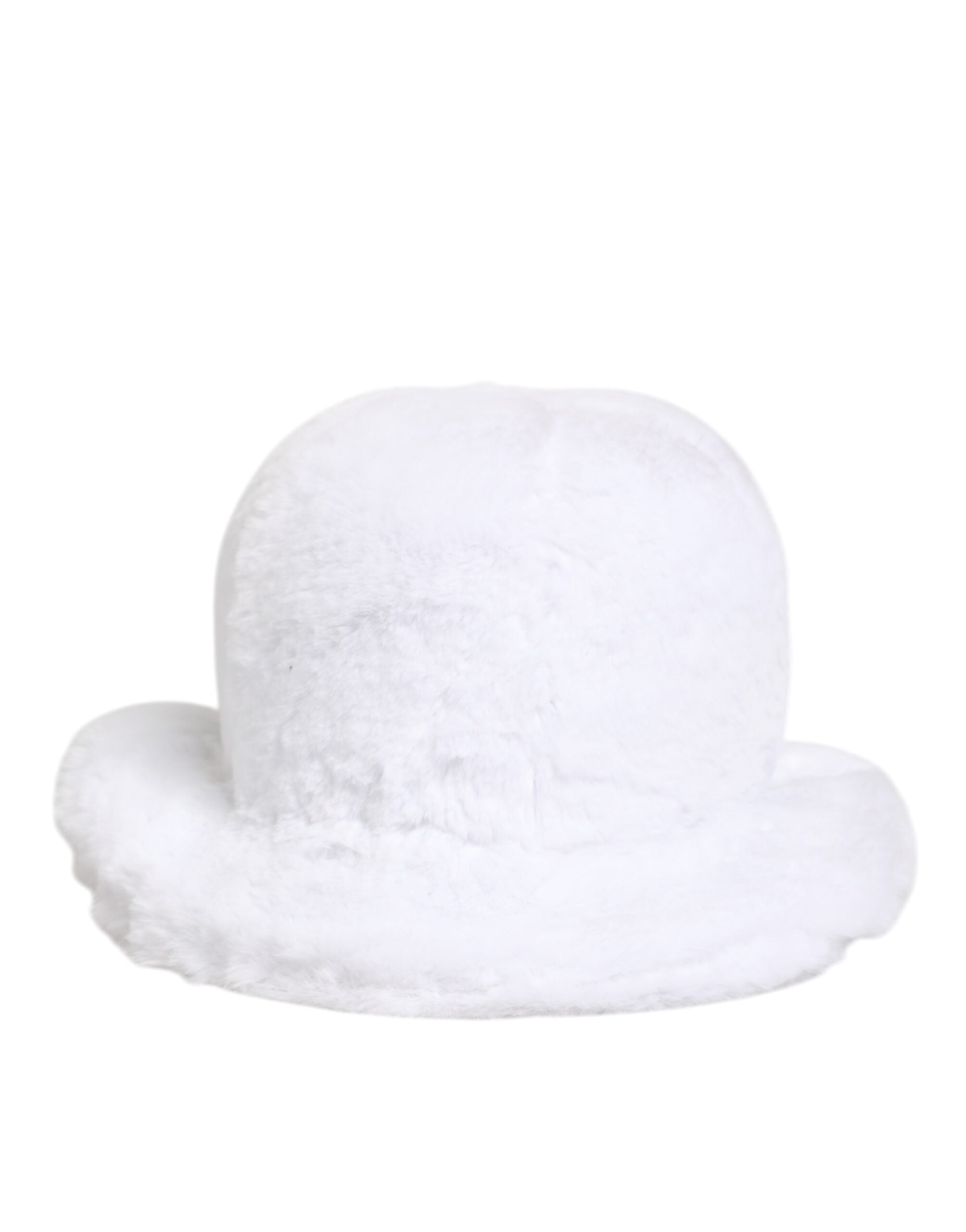 Dolce & Gabbana White Modacrylic Fur Bucket Men Capello Hat LUNESCAPE
