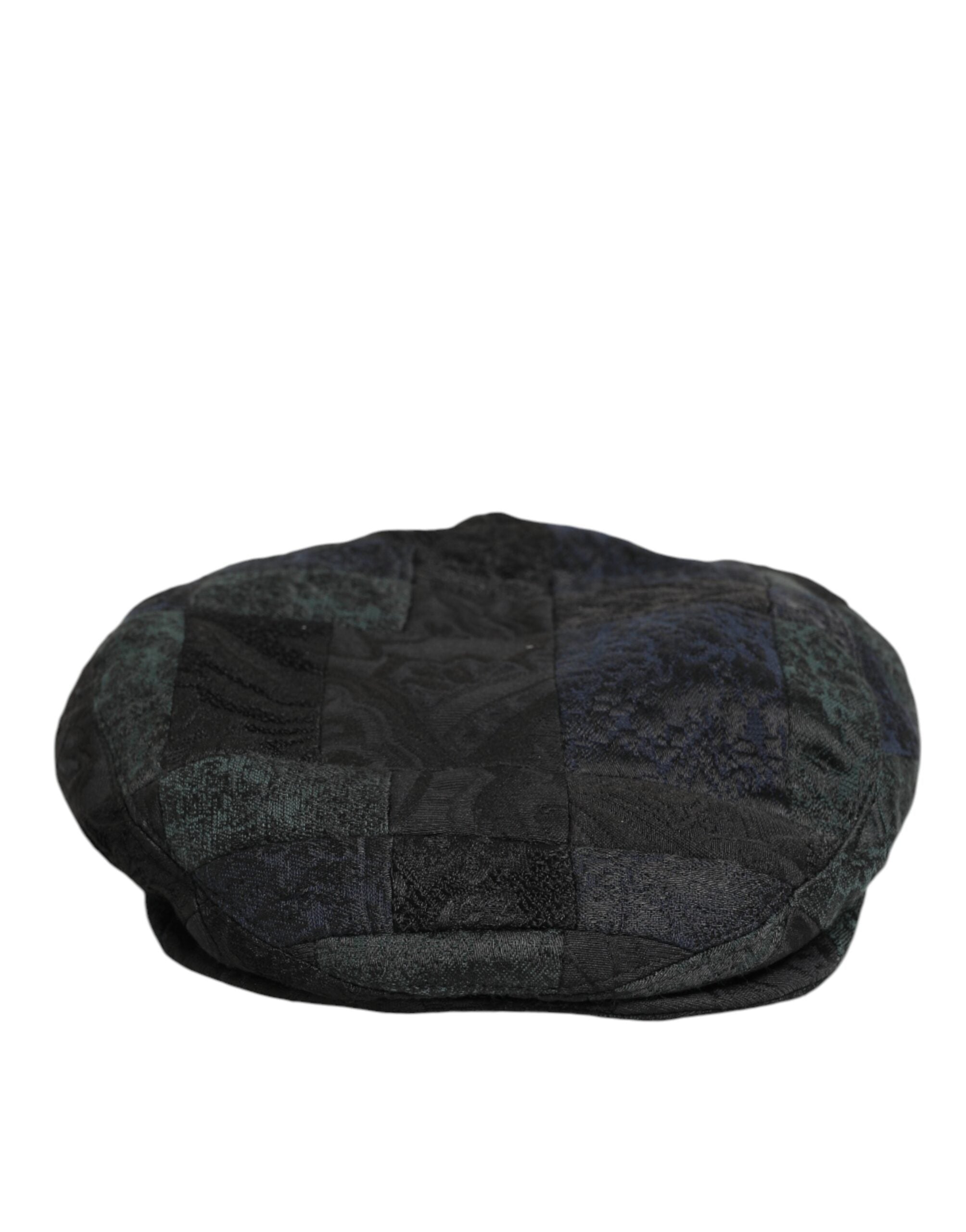 Dolce & Gabbana Black Polyester Newsboy Men Cloth Capello Hat LUNESCAPE