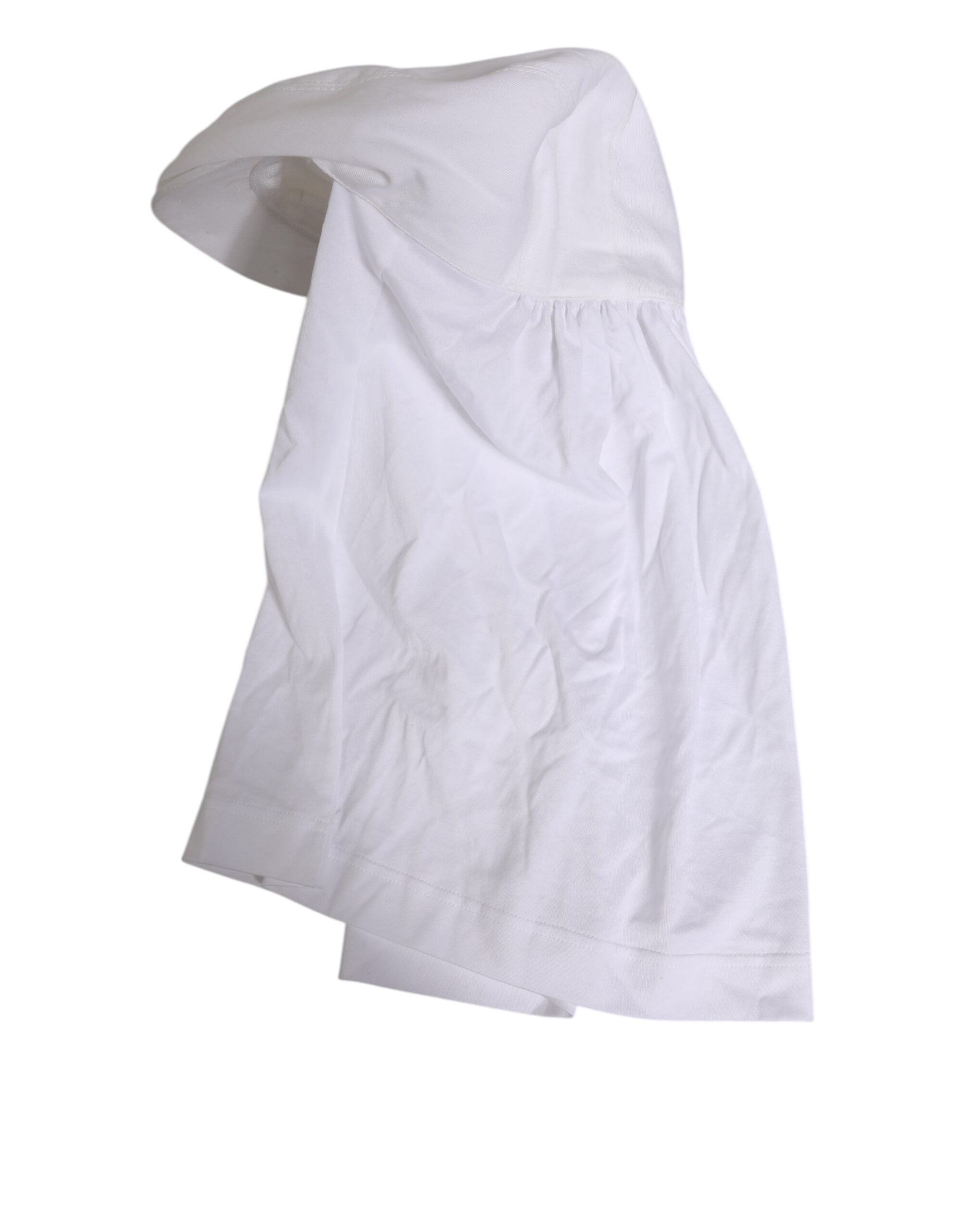 Dolce & Gabbana White Cotton DG Logo Plaque Balaclava