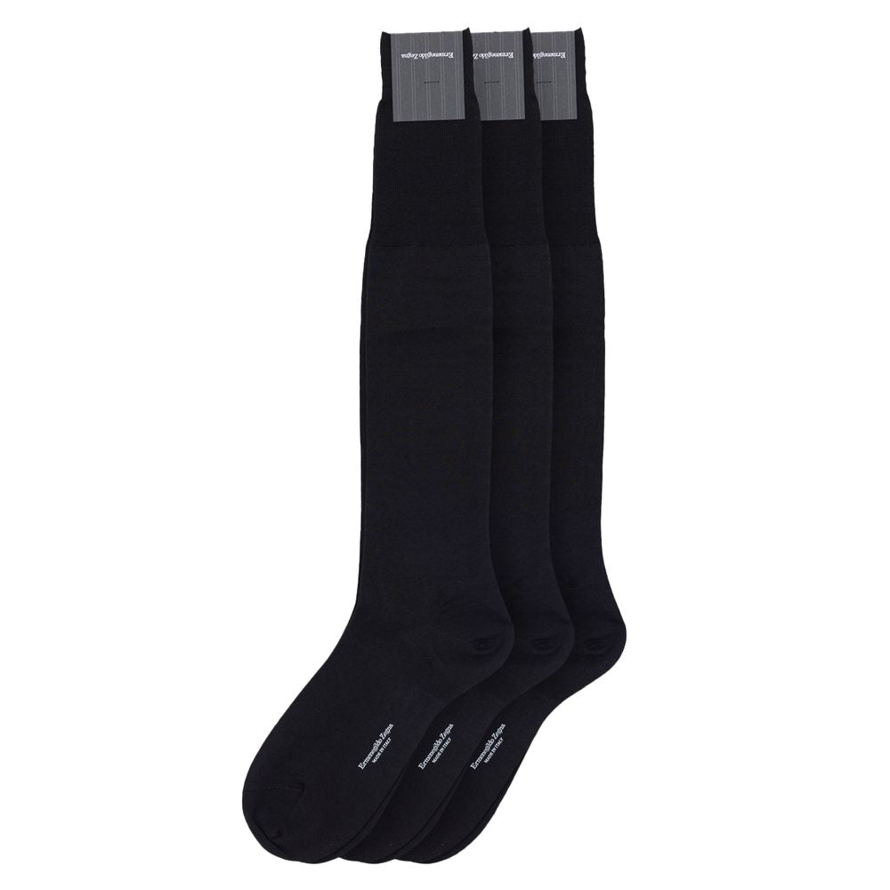 ZEGNA Black Wool Socks LUNESCAPE