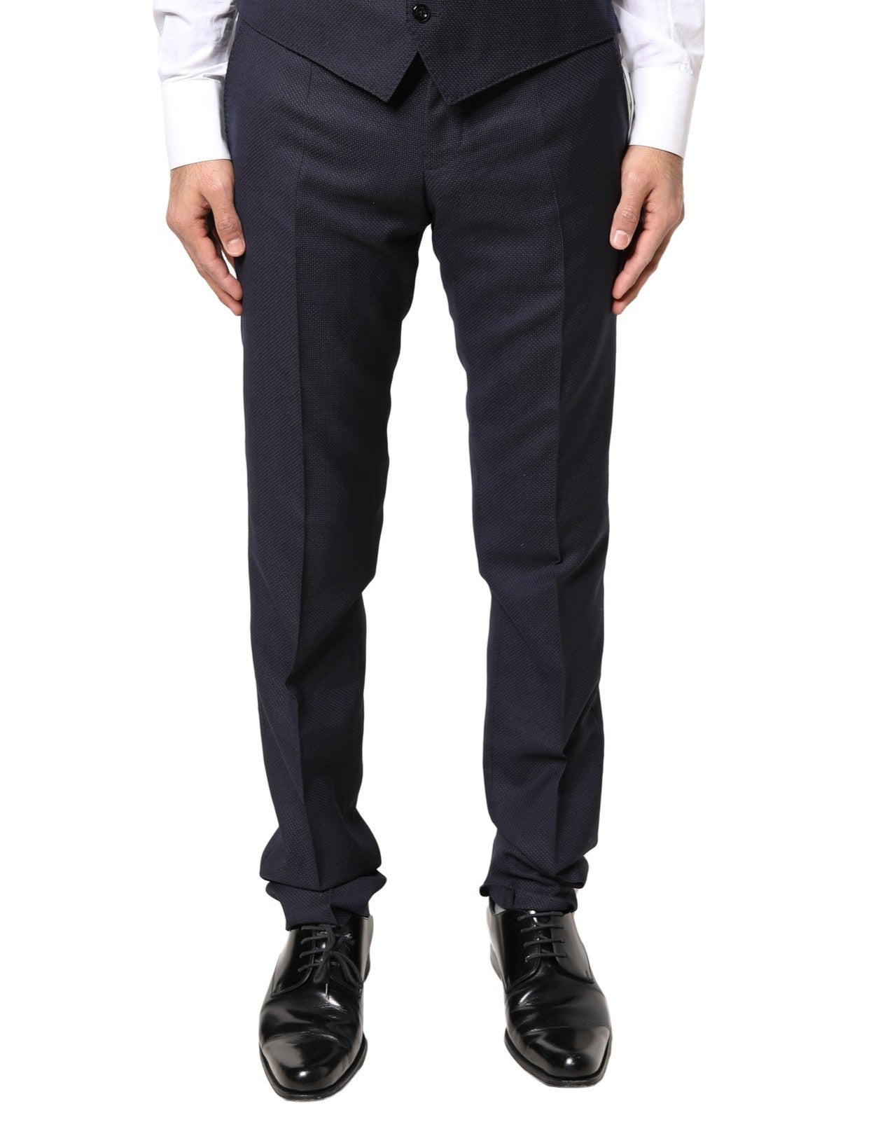 Dolce & Gabbana Gray Wool Formal Dress Men Trousers Pants LUNESCAPE