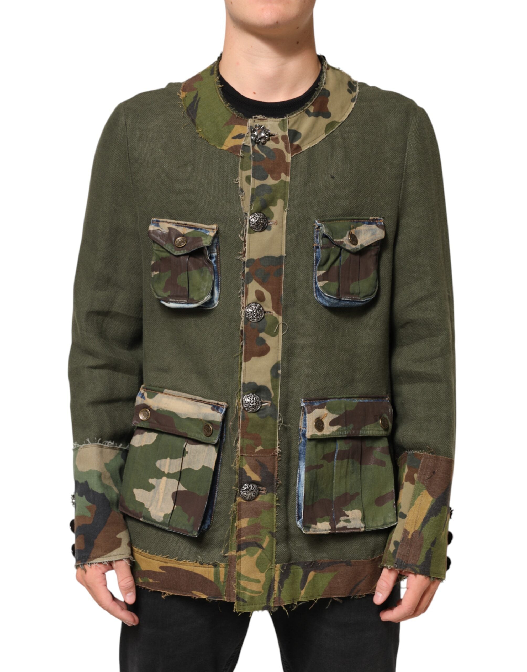 Dolce & Gabbana Brown Camouflage Cargo Jacket