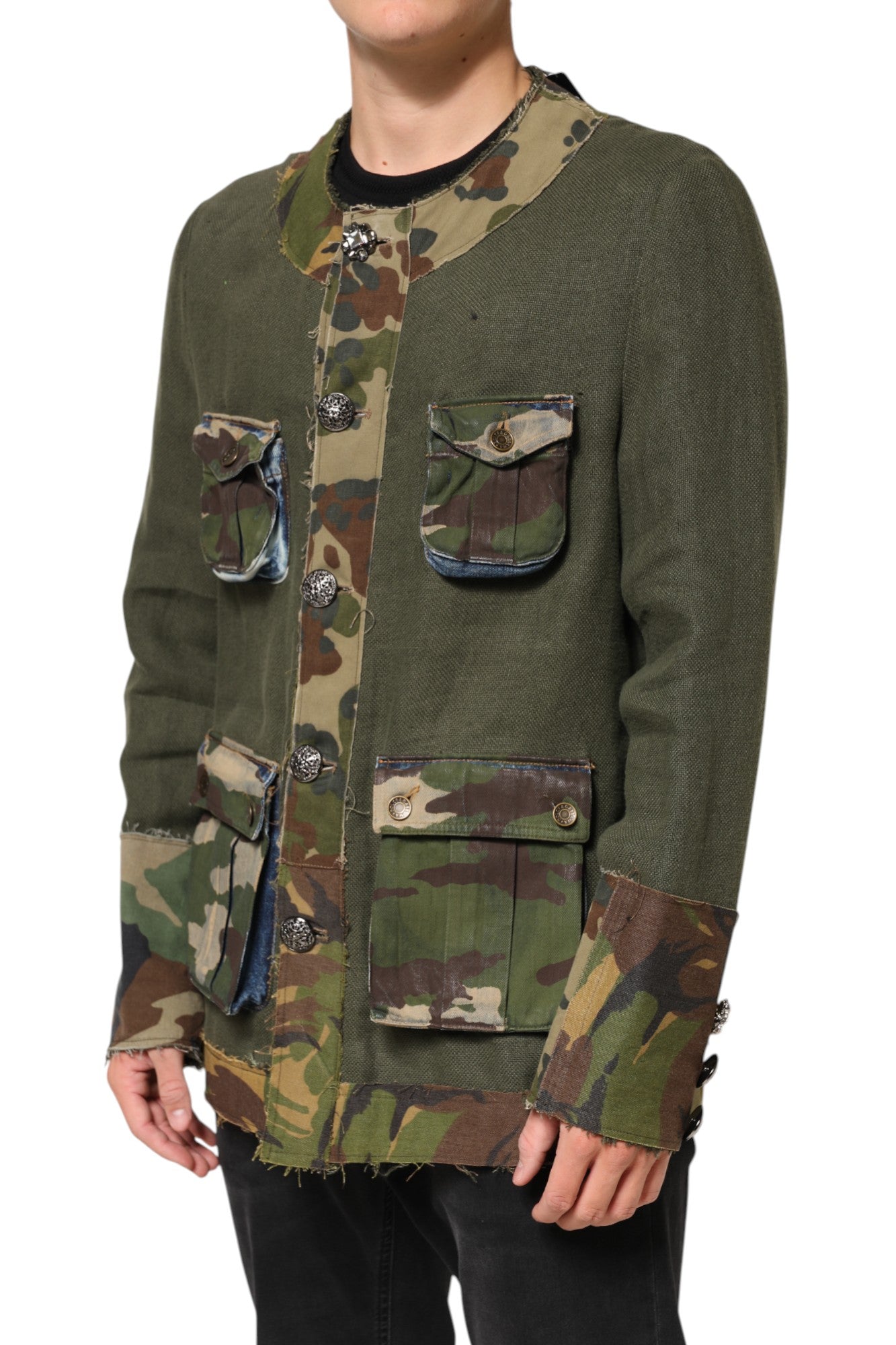 Dolce & Gabbana Brown Camouflage Cargo Jacket