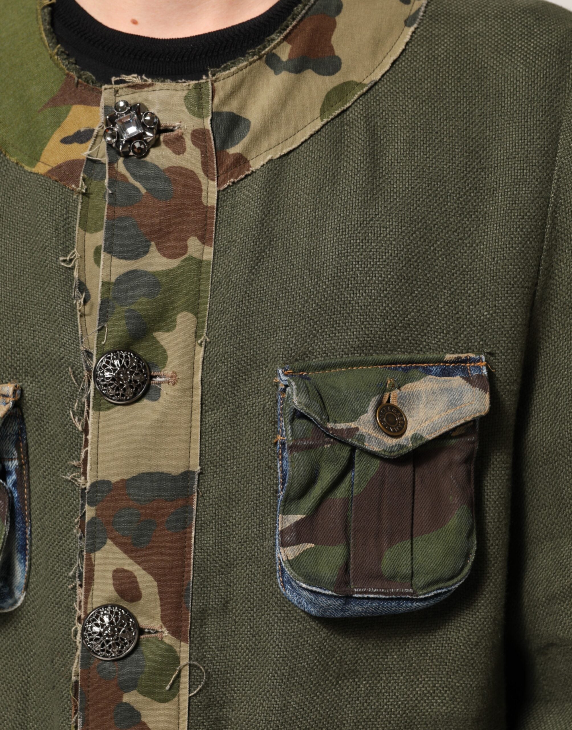 Dolce & Gabbana Brown Camouflage Cargo Jacket