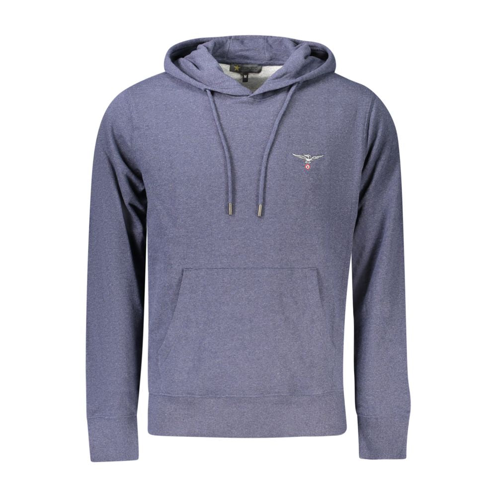 Accademia Militare Blue Recycled Cotton Men's Hooded Sweatshirt LUNESCAPE