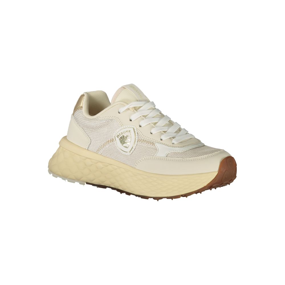 Blauer Beige Leather Women Sneaker LUNESCAPE