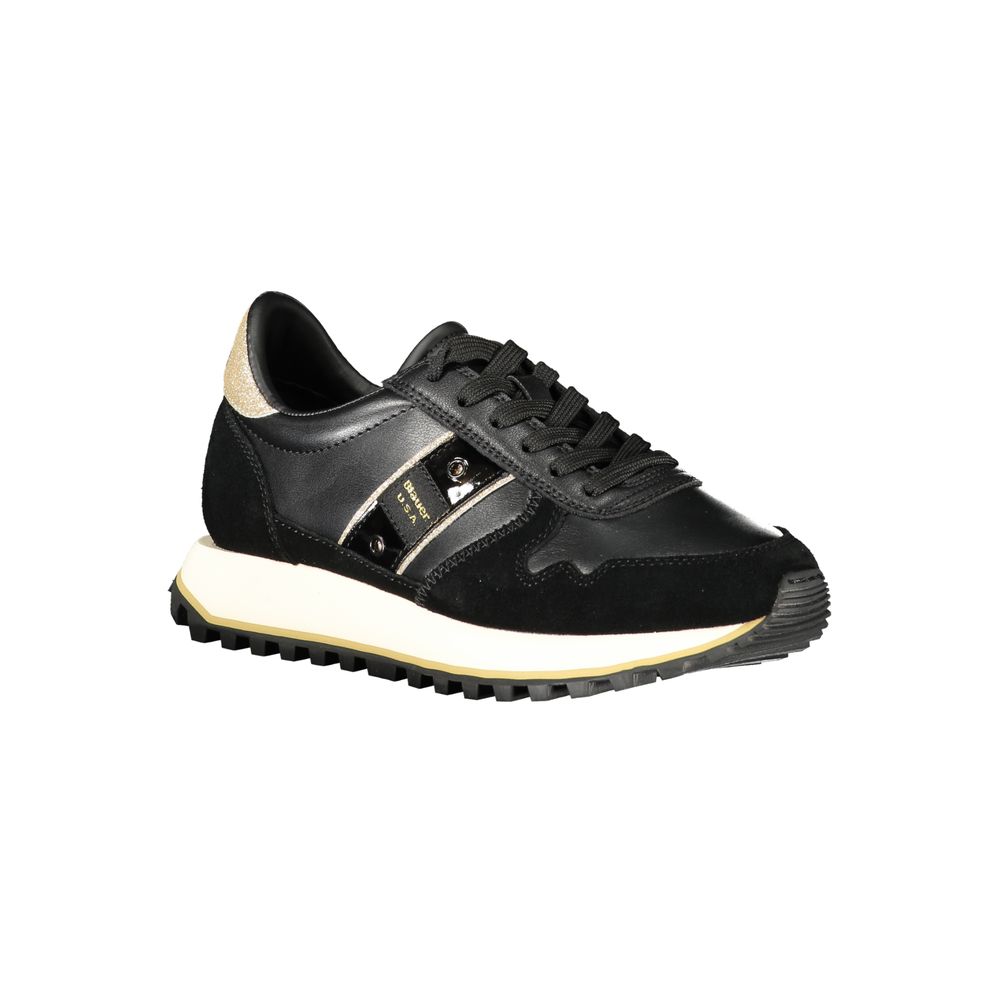 Blauer Black Leather Women Sneaker LUNESCAPE