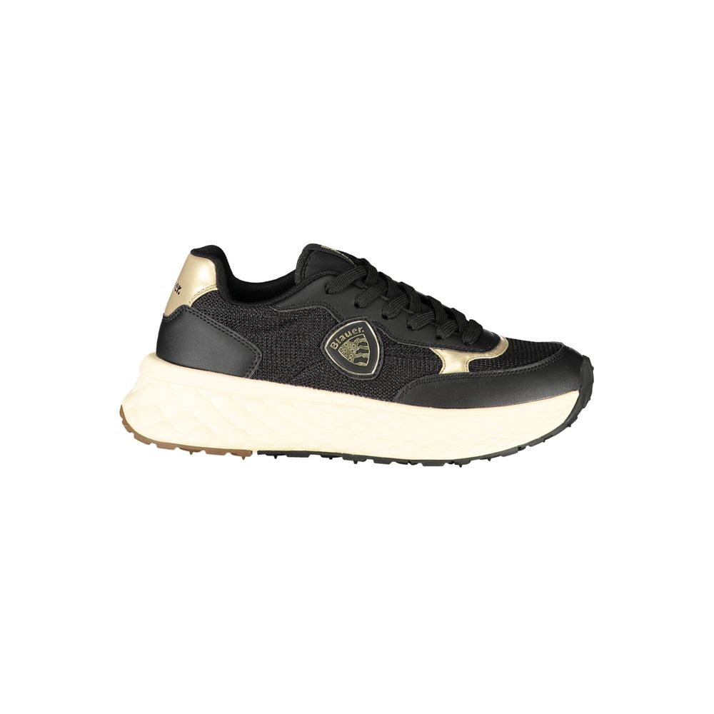Blauer Black Leather Women Sneaker LUNESCAPE
