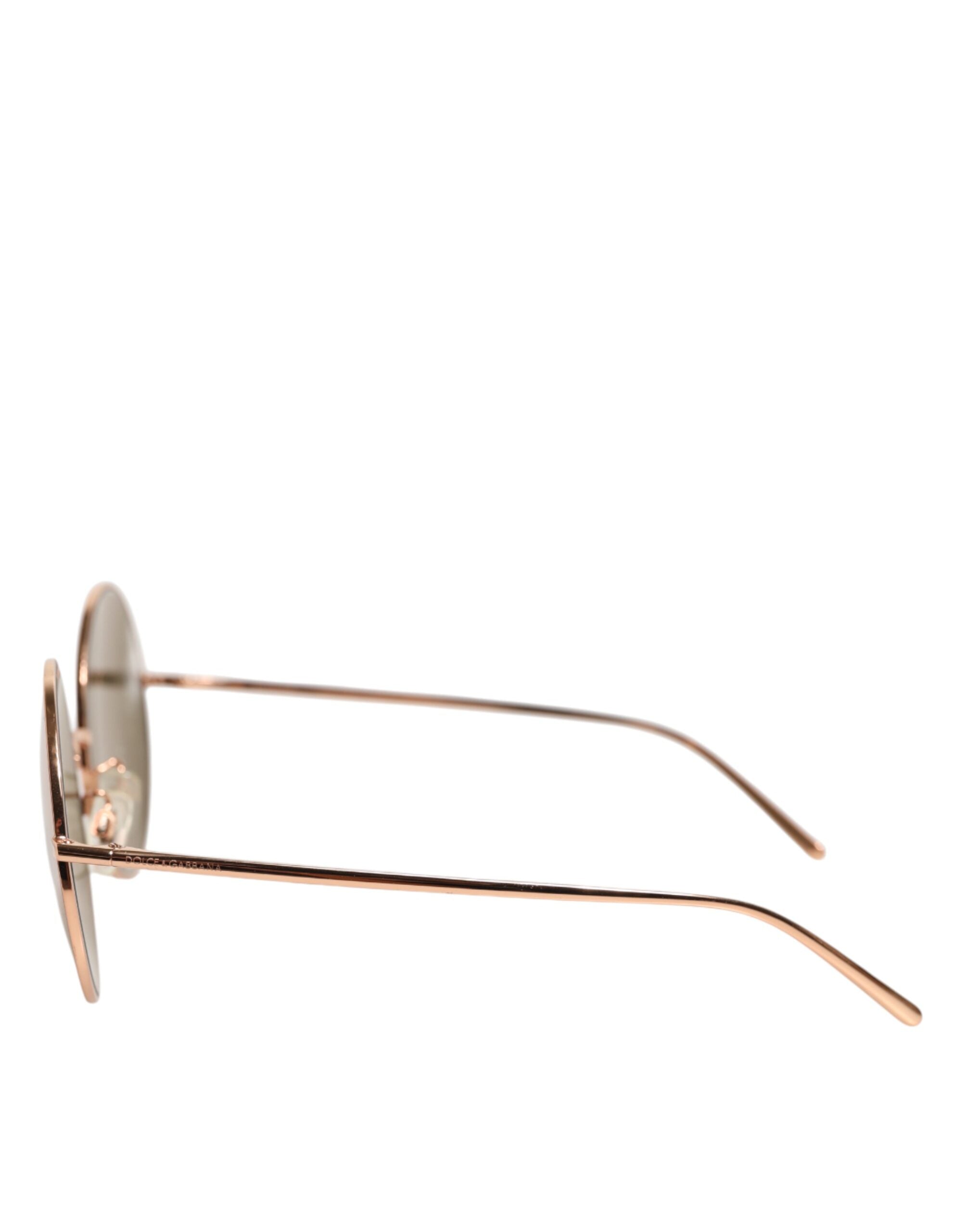 Dolce & Gabbana DG2215K Gold Metal Round Shades Eyewear Sunglasses