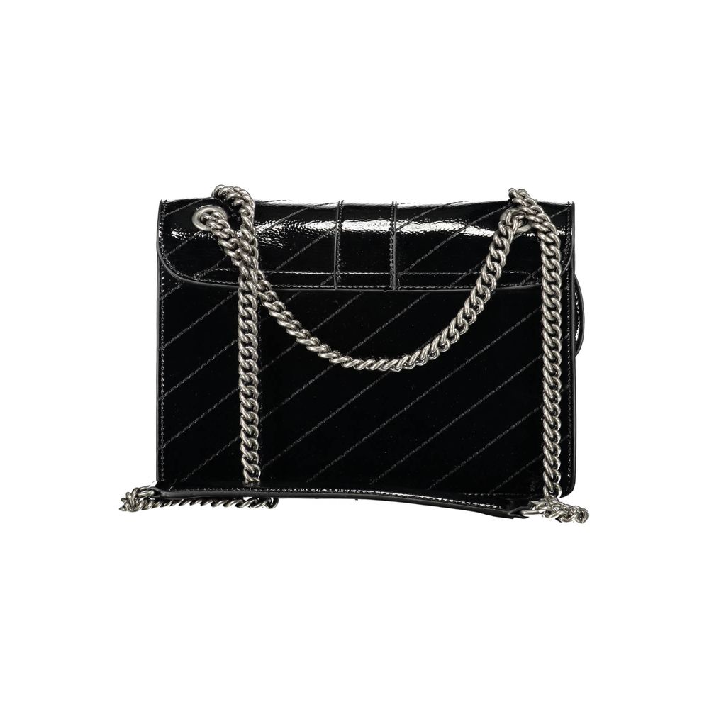 Gaelle Paris Black Polyurethane Women's Bag