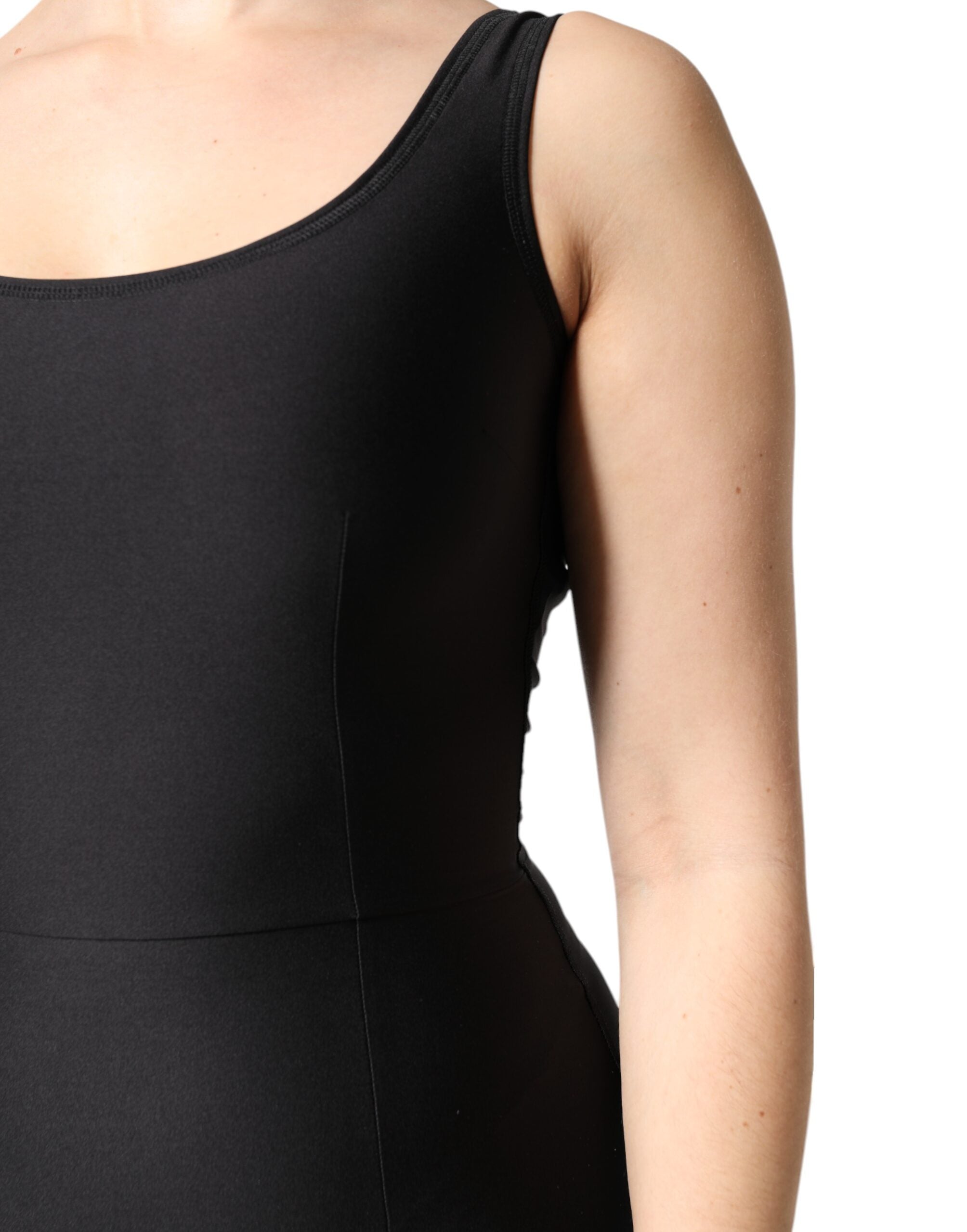 Dolce & Gabbana Black Sleeveless Bodycon Women Jumpsuit