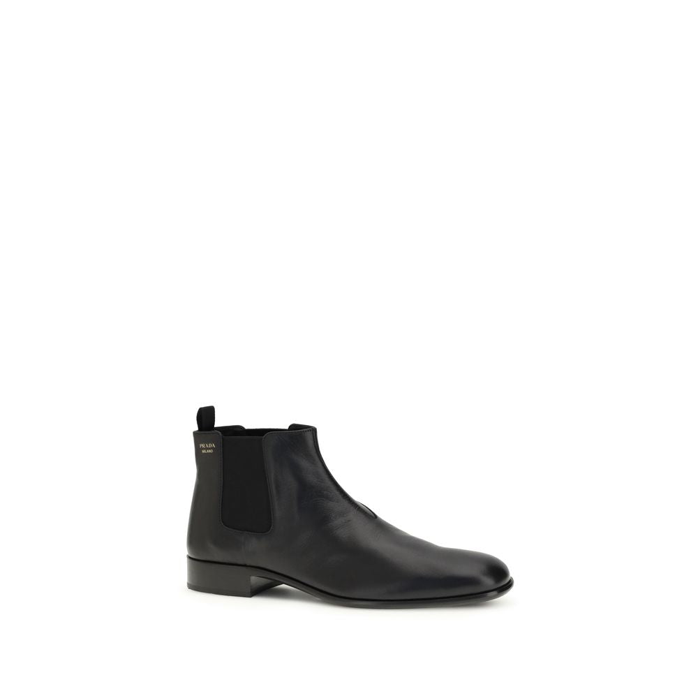 Prada Black Goatskin Ankle Boots LUNESCAPE