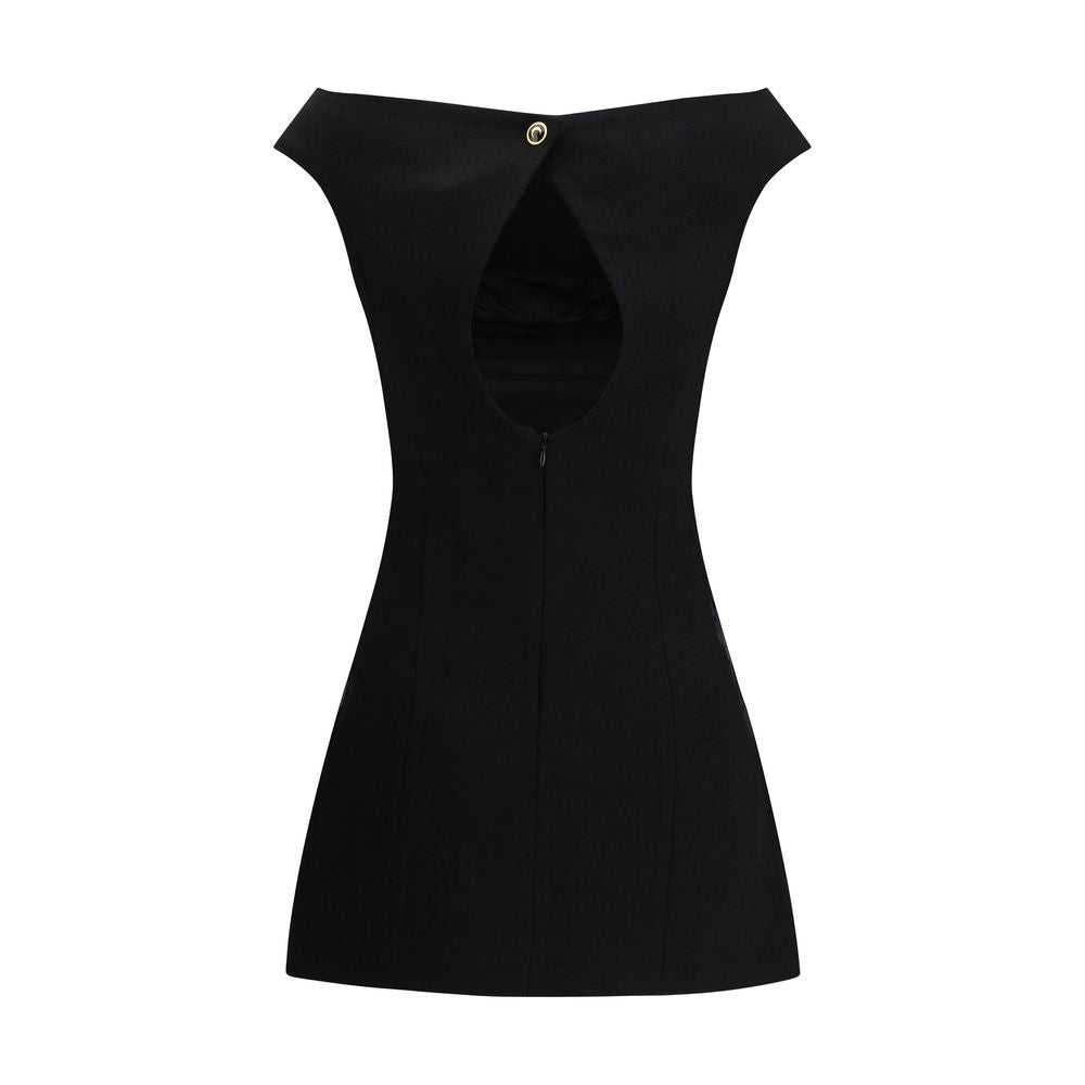 Marine Serre Black Wool Casual Dress