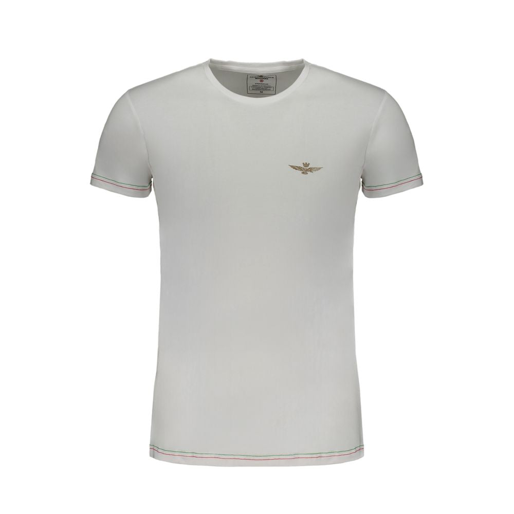 Aeronautica Militare White Cotton Men's T-Shirt LUNESCAPE