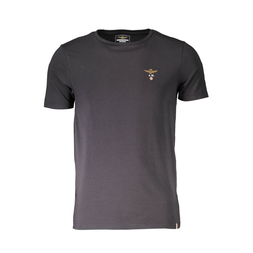 Aeronautica Militare Black Cotton Men's T-Shirt LUNESCAPE