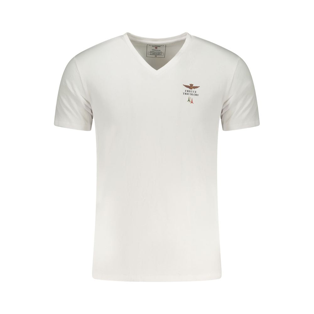 Aeronautica Militare White Cotton Men's Underwear T-Shirt LUNESCAPE