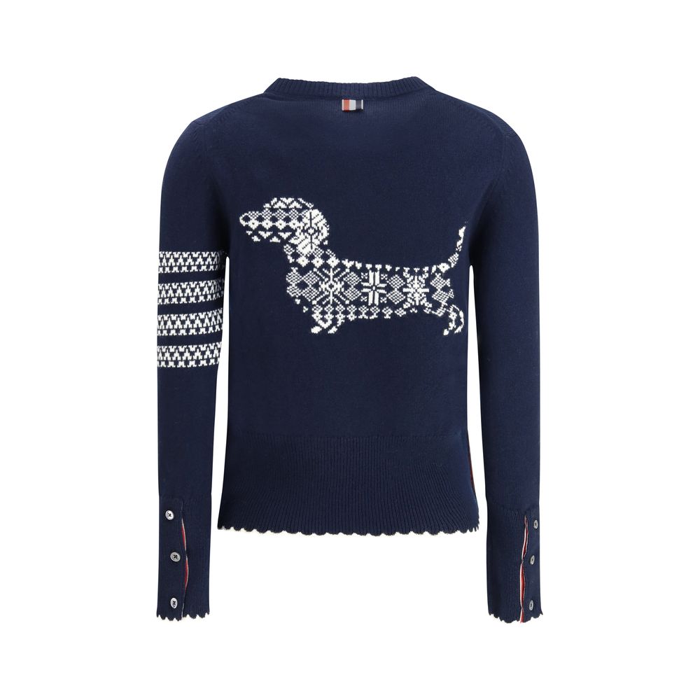 Thom Browne Blue Wool Oves Aries Sweatshirt